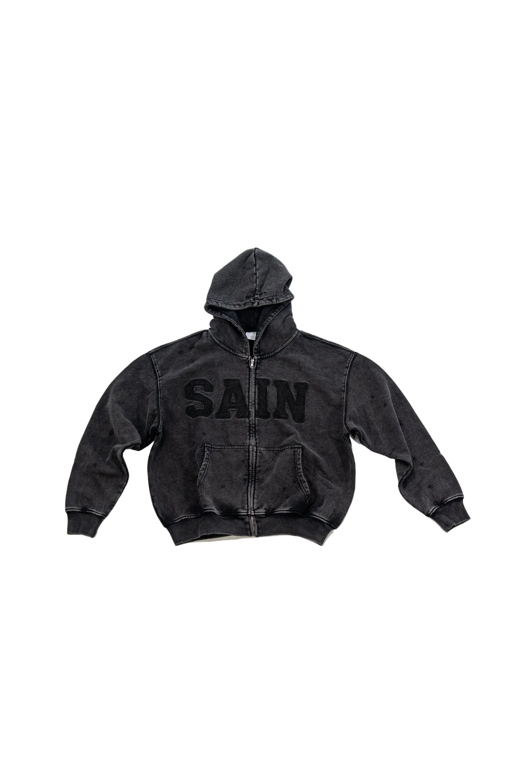 SAIN001 HEAVYWEIGHT ZIPUP (CHARCOAL)