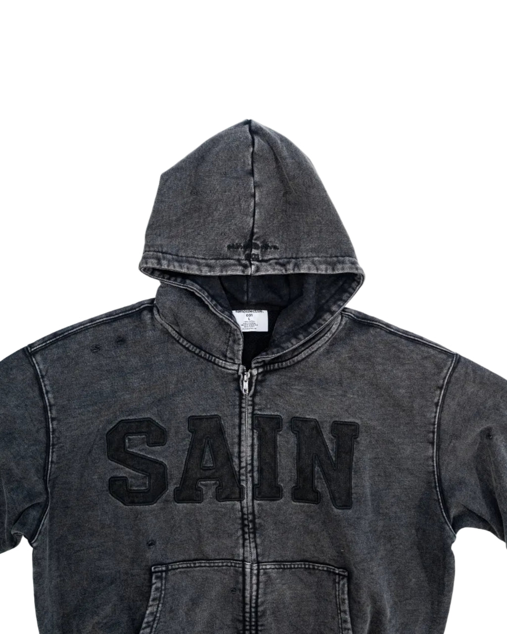 SAIN001 HEAVYWEIGHT ZIPUP (CHARCOAL)