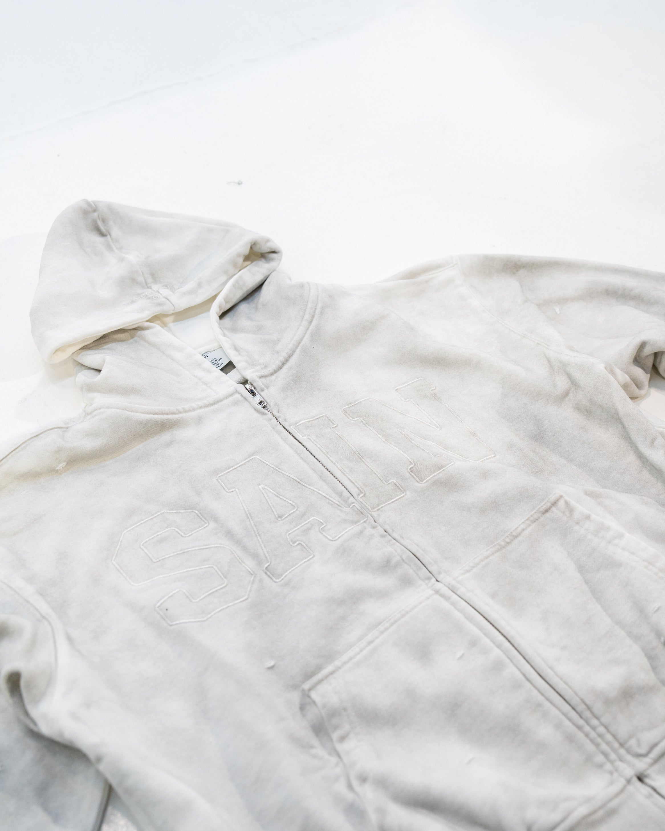 SAIN001 HEAVYWEIGHT ZIPUP (STONE)